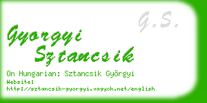 gyorgyi sztancsik business card